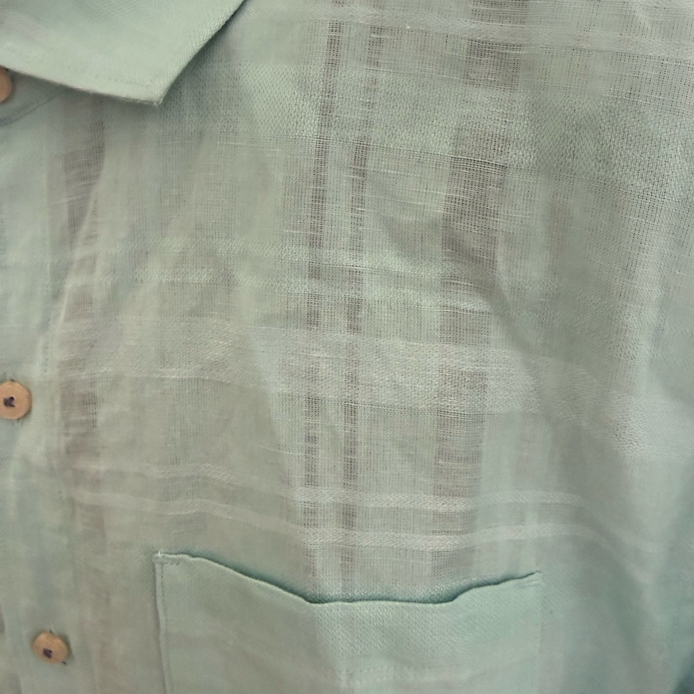 Tommy Bahama Men’s Linen/Cotton Blend Long Sleeve Button Down Shirt. Size Large - Picture 3 of 10